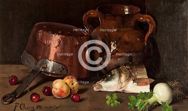 Still Life, 1895. Creator: Felipe Checa.