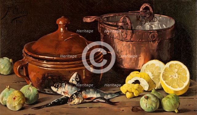 Still Life, 1896. Creator: Felipe Checa.
