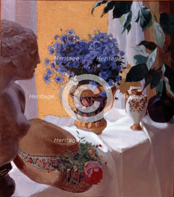 Still life, 1916. Artist: Chekhonin, Sergei Vasilievich (1878-1936)