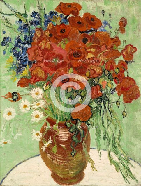 Still Life, Vase with Daisies and Poppies, 1890. Artist: Gogh, Vincent, van (1853-1890)