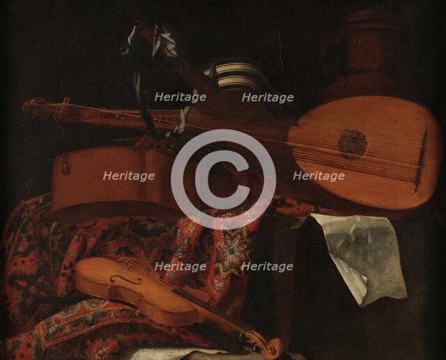 Still Life with Musical Instruments, Mid of 17th century. Creator: Baschenis, Evaristo (1617-1677).