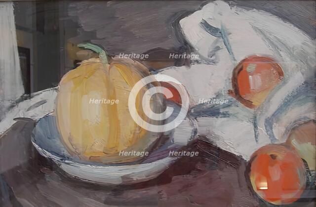 Still Life with Melon and Apples, c1902. Creator: Samuel John Peploe.