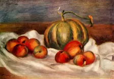 Still Life With Melon And Peaches 1905, (1948). Creator: Pierre-Auguste Renoir