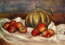 Still Life With Melon And Peaches 1905, (1948). Creator: Pierre-Auguste Renoir
