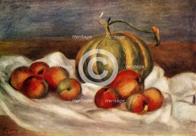 'Still Life With Melon And Peaches', 1905, (1948). Creator: Pierre-Auguste Renoir.