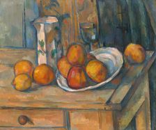 Still Life with Milk Jug and Fruit, c. 1900. Creator: Paul Cezanne