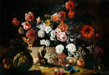 Still Life with Monkey 18th century. Artist: Pieter Casteels