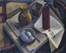 Still Life with News Paper , 1913. Creator: Kisling, Moïse (1891-1953)