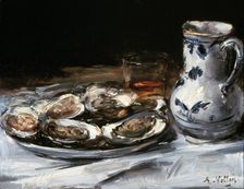 Still Life with Oysters 19th century. Artist: Antoine Vollon