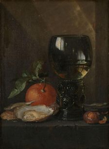 Still Life with Oysters and Wine, Mid 17th century. Creator: Jan Davidsz de Heem