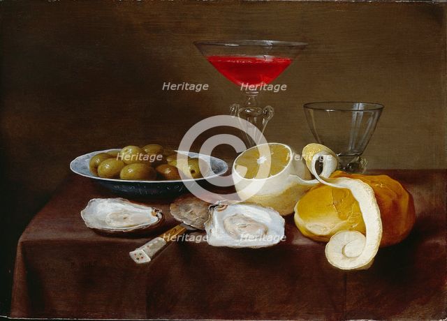 Still Life with Oysters, c1616-1666. Artist: Jacob Foppens van Es.