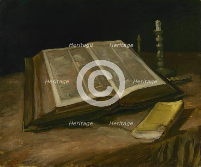 Still Life with Open Bible, 1885. Artist: Gogh, Vincent, van (1853-1890)
