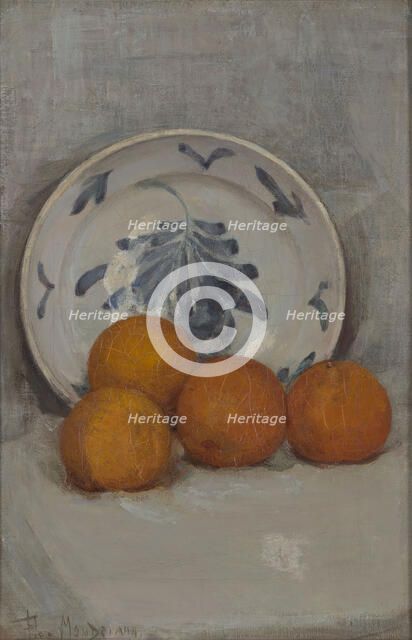 Still life with oranges, 1900. Creator: Mondrian, Piet (1872-1944).