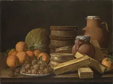 Still Life with Oranges and Walnuts, 1772. Artist: Meléndez, Luis (1716-1780)
