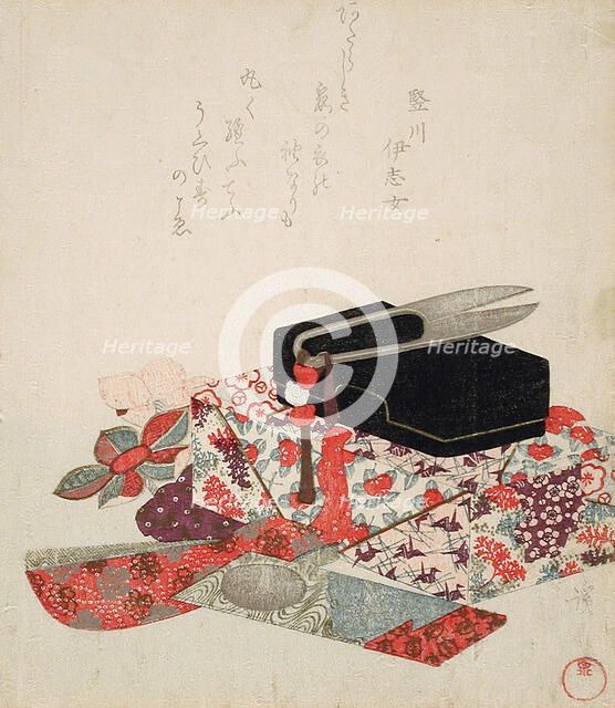 Still Life with Origami, 1820s-30s Creator: Ikeda Eisen.