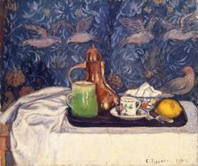 Still Life with a Coffeepot, 1900. Creator: Camille Pissarro
