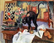 Still Life with a Cat 1912. Artist: Jean Joveneau