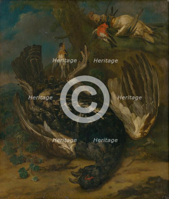 Still life with a capercaillie, 1720-1730. Creator: Johann Georg de Hamilton.