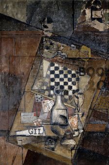 Still Life with a Chessboard 1912. Artist: Louis Marcoussis