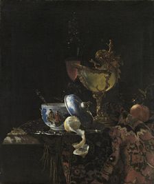 Still Life with a Chinese Bowl, Nautilus Cup and Other Objects, 1662. Creator: Willem Kalf