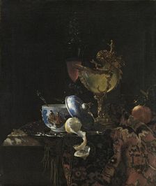 Still Life with a Chinese Bowl, Nautilus Cup and Other Objects, 1662. Creator: Willem Kalf