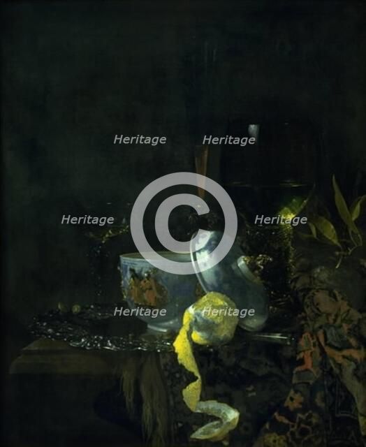 Still Life with a Chinese Porcelain Bowl, 1662. Creator: Willem Kalf.
