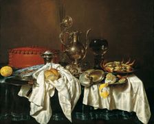 Still life with a Chinese porcelain plate, 1658