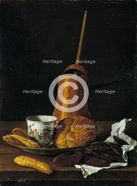 Still Life with a Chocolate Service, 1770. Creator: Luis Meléndez.