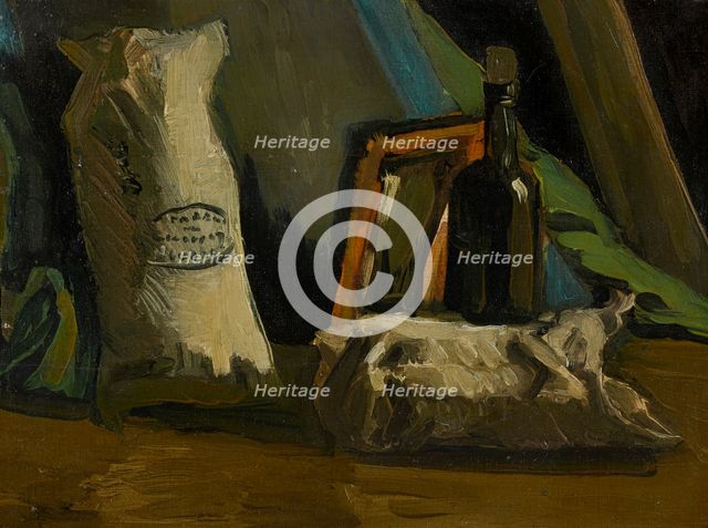 Still Life with a Bottle and Two Bags, 1884. Creator: Gogh, Vincent, van (1853-1890).