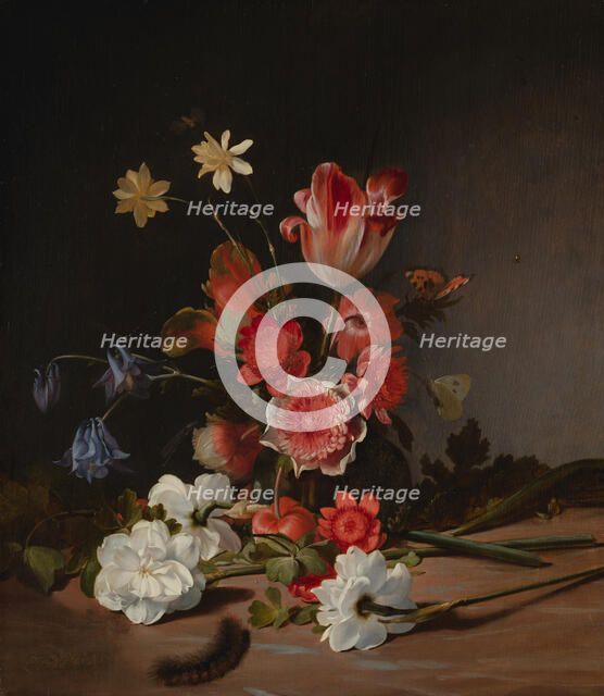 Still Life with a Bouquet in the Making, c1660-1690. Creator: Dirck de Bray.