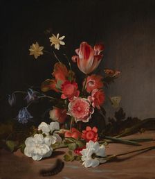 Still Life with a Bouquet in the Making, c1660-1690. Creator: Dirck de Bray