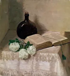Still life with a Book late 19th or 20th century. Artist: Johannes Hansch