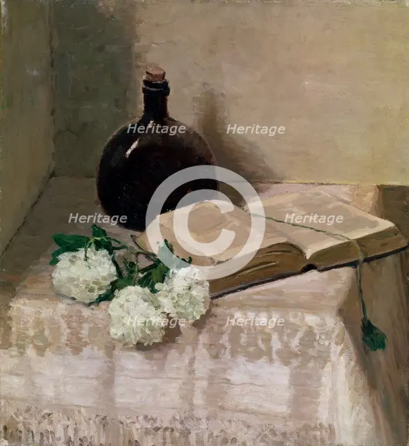 'Still life with a Book', late 19th or 20th century. Artist: Johannes Hansch