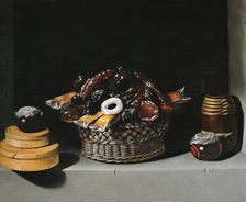 Still-Life with a Basket and Sweetmeats, 1622. Creator: Juan van der Hamen y León