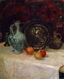 Still Life with a Brass Plate late 19th or early 20th century. Artist: Paula Modersohn-Becker