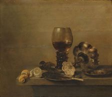 Still Life with a Broken Glass, 1642. Creator: Willem Claesz Heda