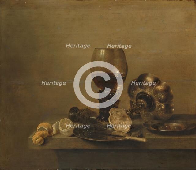 Still Life with a Broken Glass, 1642. Creator: Willem Claesz Heda.