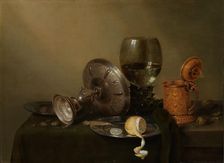 Still life with a Gilded Beer Tankard, 1634. Creator: Willem Claesz Heda