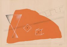 Still life with a glass and dice, 1929-1930. Creator: Mikulas Galanda