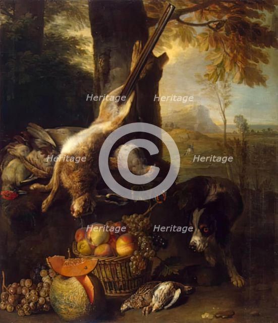 Still Life with a Dead Hare and Fruit, 1711. Creator: Alexandre François Desportes.