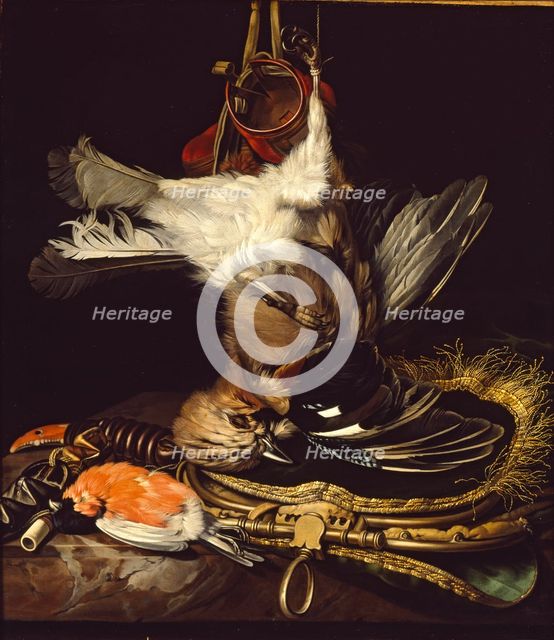 Still Life with a dead Jay, late 17th century. Artist: Isaac Derues.