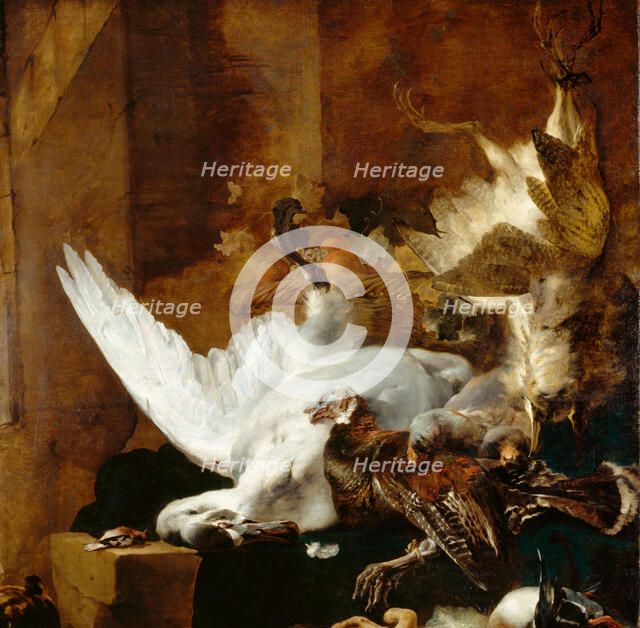 Still Life with a Dead Swan, c1651. Creator: Jan Baptist Weenix.