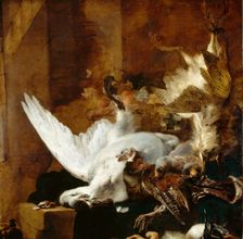 Still Life with a Dead Swan, c1651. Creator: Jan Baptist Weenix