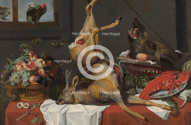 Still Life with a Dead Stag, 1650. Creator: Frans Snyders.