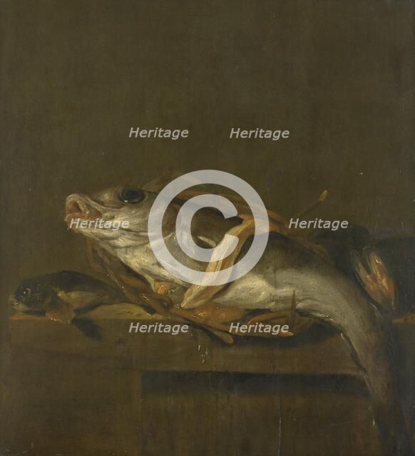 Still Life with a Haddock and Gurnard, 1640-1662. Creator: Jan Vonck.