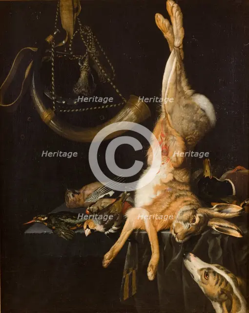 Still Life with a Hare, between 1698-1705. Creator: Philipp Ferdinand de Hamilton.