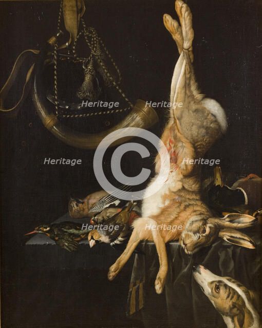 Still Life with a Hare, between 1698-1705. Creator: Philipp Ferdinand de Hamilton.