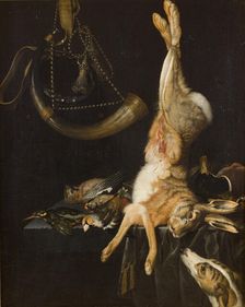 Still Life with a Hare, between 1698-1705. Creator: Philipp Ferdinand de Hamilton