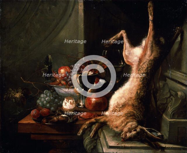 'Still life with a Hare', c1680s.  Artist: Jan Baptist van Moerkerke