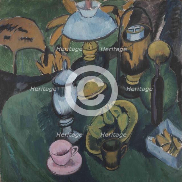 Still life with a lamp, 1912. Creator: Kirchner, Ernst Ludwig (1880-1938).